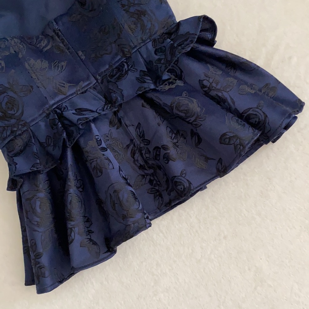 C/MEO Collective | Levity Strapless Fit & Flare Peplum Dark Floral Top XS - Picture 10 of 16